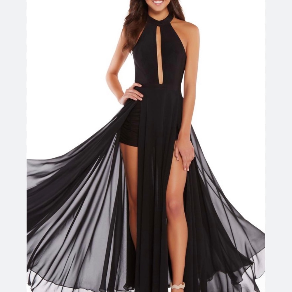 Alyce Paris Style 59999, Black, High Low Prom Dress with Shorts